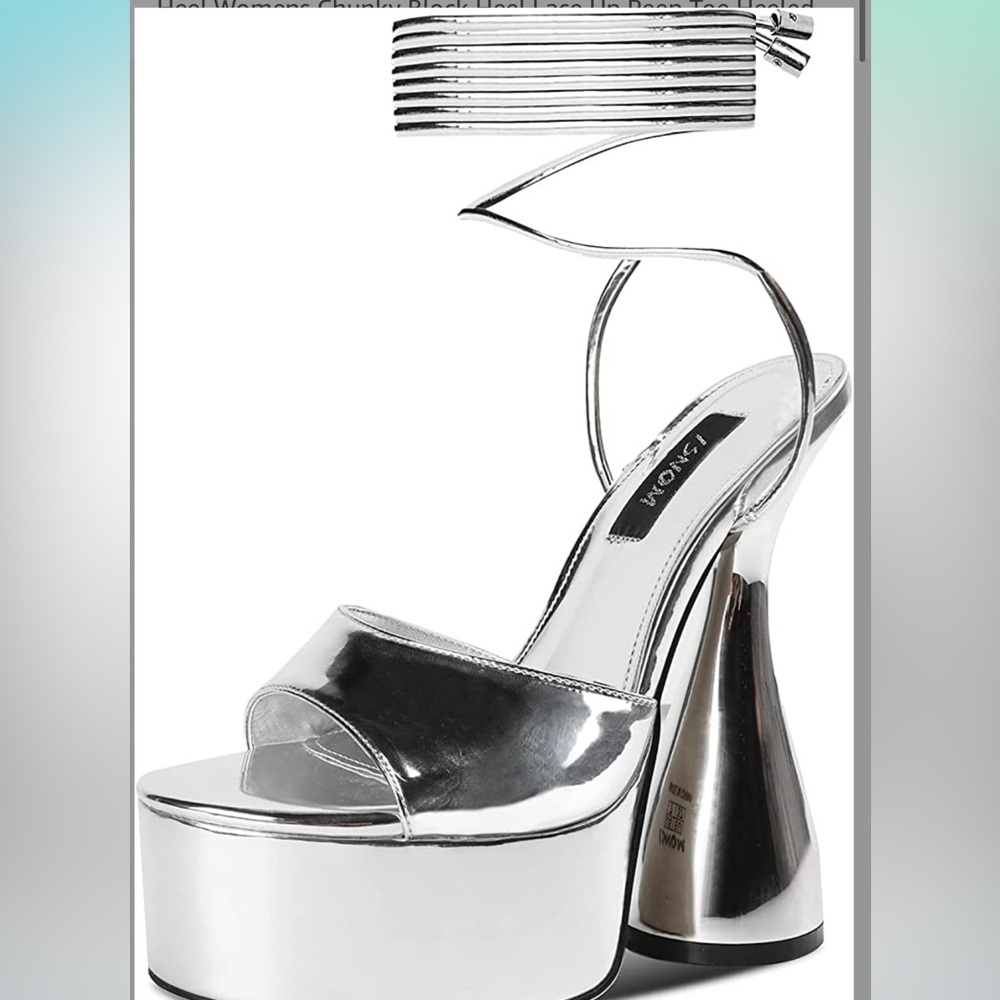 Metallic Platform Heels